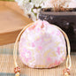 Vintage Brocade Drawstring Pouches Embroidered Floral Pattern 11cm 2pcs 8