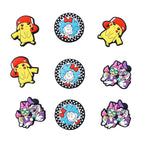 Silicone Focal Beads Dr Seuss Pikachu Character Red Sun Hat 20pcs