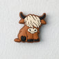 Highland Cow Silicone Focal Beads Colorful 20pcs 6