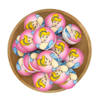Silicone Focal Beads Snow White Princess Pink Background 20pcs 2