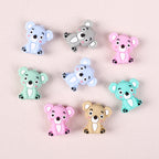 Silicone 3D Focal Beads Koala Sitting Pose Pastel Colors 20pcs 4