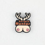 Silicone Focal Beads Big Rack Hunter Deer Antler Bold Text 20pcs