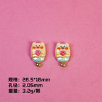 Adorable Animal Ice Cream Resin Beads Glossy Pastel Colors 10pcs 9