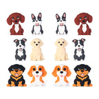 Silicone 3D Focal Beads Puppy Sitting Pose Smiling Face 20pcs 5