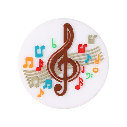 Silicone Focal Beads Music Themed Retro Radio and Smiley Face Circle Badge 13