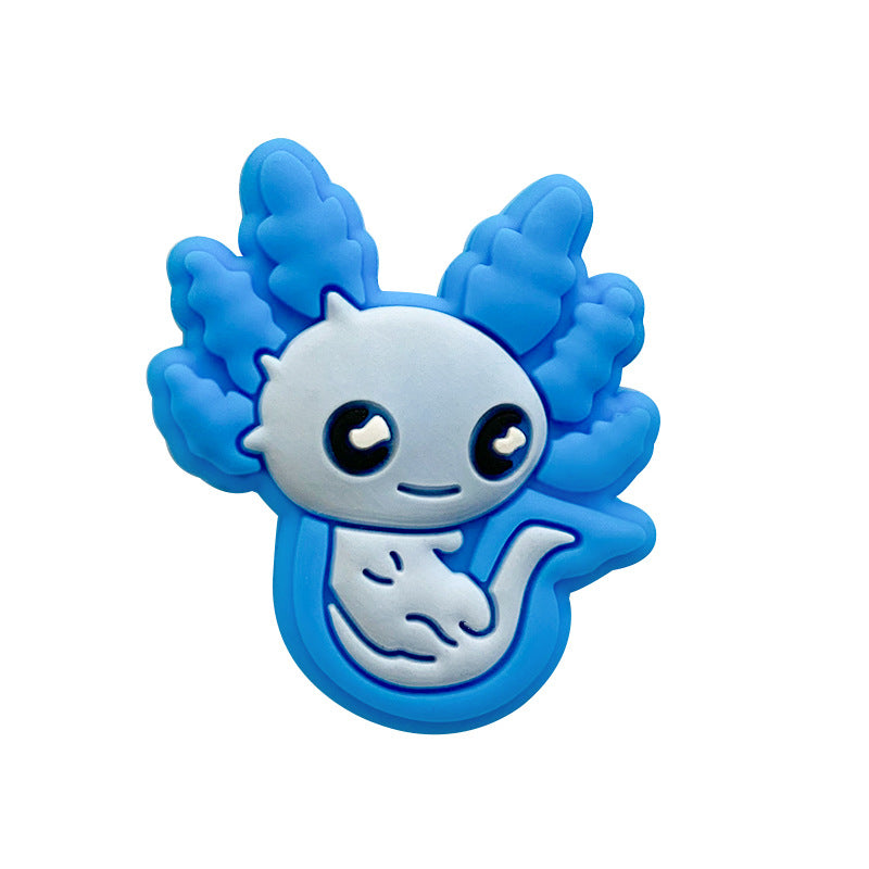 Silicone Focal Beads Axolotl Smiling Face Colorful 20pcs 4
