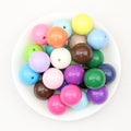20mm Bubblegum Acrylic Beads Solid Color Chunky 50pcs - Random Color
