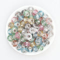 Transparent Glitter Acrylic Spacer Beads 14mm 50pcs - Random Color