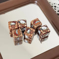 Hello Kitty Printed Acrylic Square Beads 14mm Chestnut Theme 10pcs