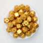 14mm Metallic Hexagon Silicone Beads 50pcs 2