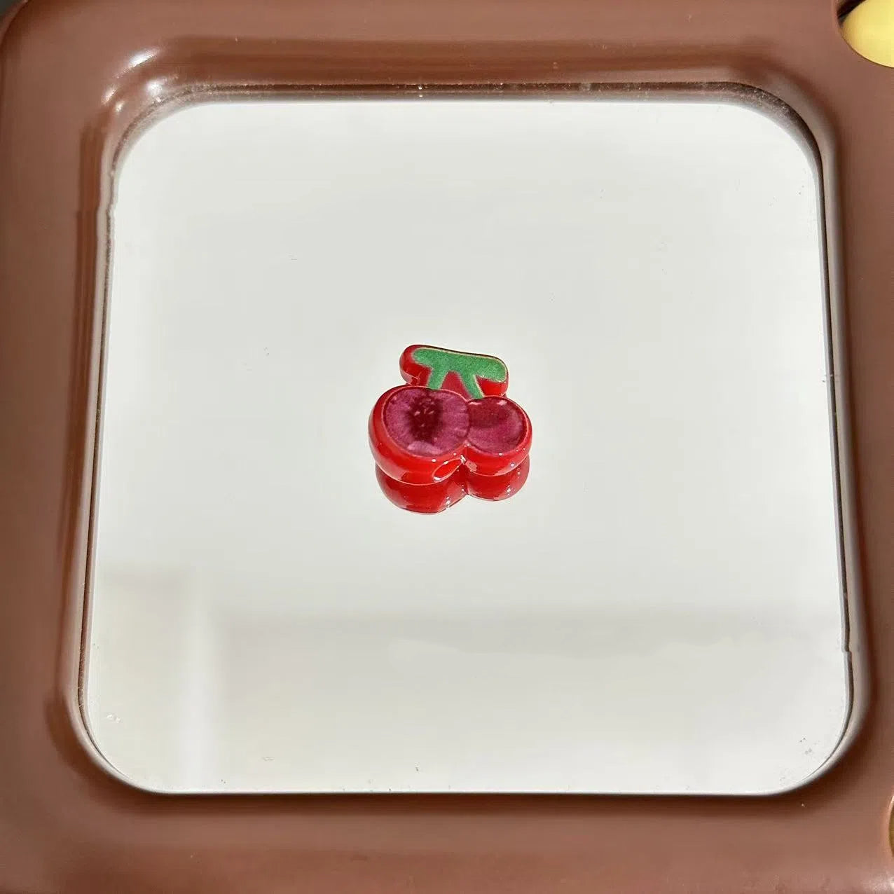 Painted Cherry Acrylic Beads 18mm Baking Labub Kitty Pattern 10pcs 6