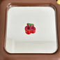 Painted Cherry Acrylic Beads 18mm Baking Labub Kitty Pattern 10pcs 6