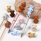 3D Cute Sweater Bear Silicone Focal Beads 20pcs 8