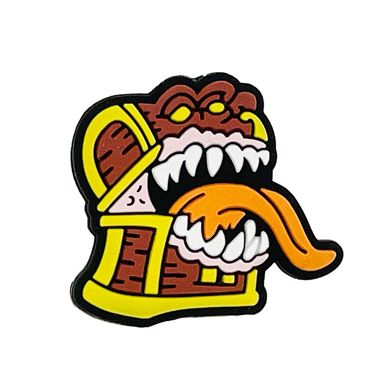 Silicone Focal Beads Monster Croc Fiery Crocodile Head Tongue Design 20pcs
