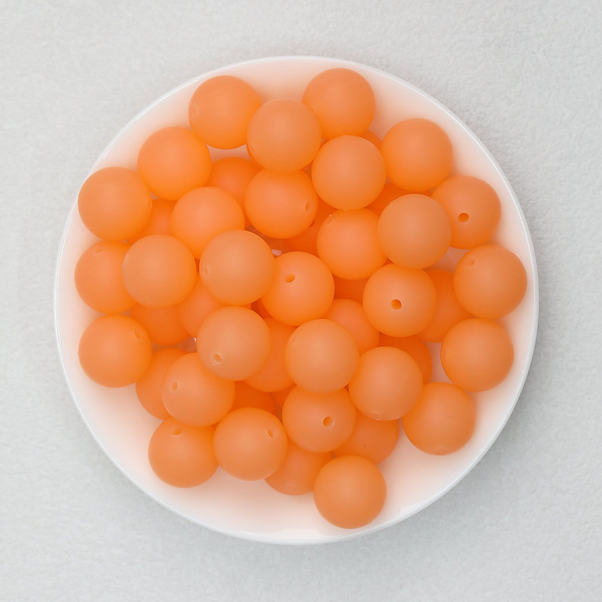 Glow in the Dark 15mm Round Silicone Beads 50pcs - 6 Orange to Yellow