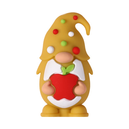 Silicone 3D Focal Beads Teacher Apple With Pencil and Gnome 20pcs 13