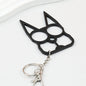 Self Defense Keychain Zinc Alloy Dual Pointed Multi Functional - black