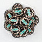  Mothe Day Round Leopard Print Silicone Focal Beads 20Pcs 3