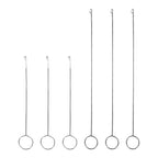 Sewing Loop Turner Metal Threading Tool Polished Silver 10pcs