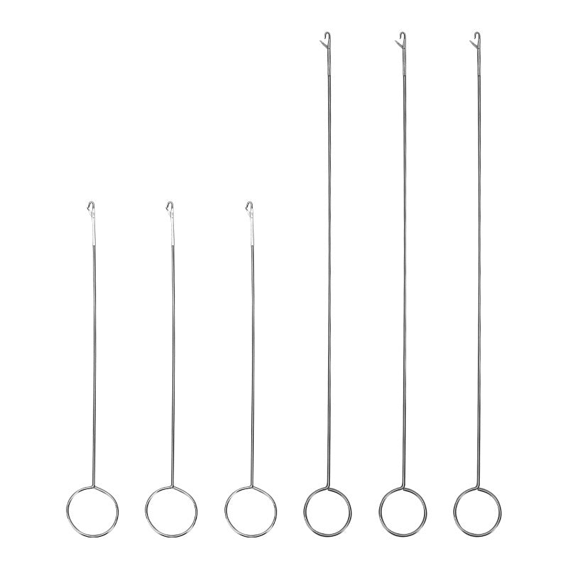 Sewing Loop Turner Metal Threading Tool Polished Silver 10pcs