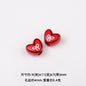 Bowknot Outline Heart Acrylic Beads 11mm 40pcs 6