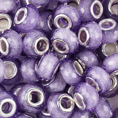 Faceted Glitter Resin Spacer Beads 14mm Mixed Colors 50pcs 6