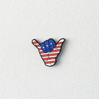 US Independence Day Hand Gesture Silicone Focal Beads 20pcs