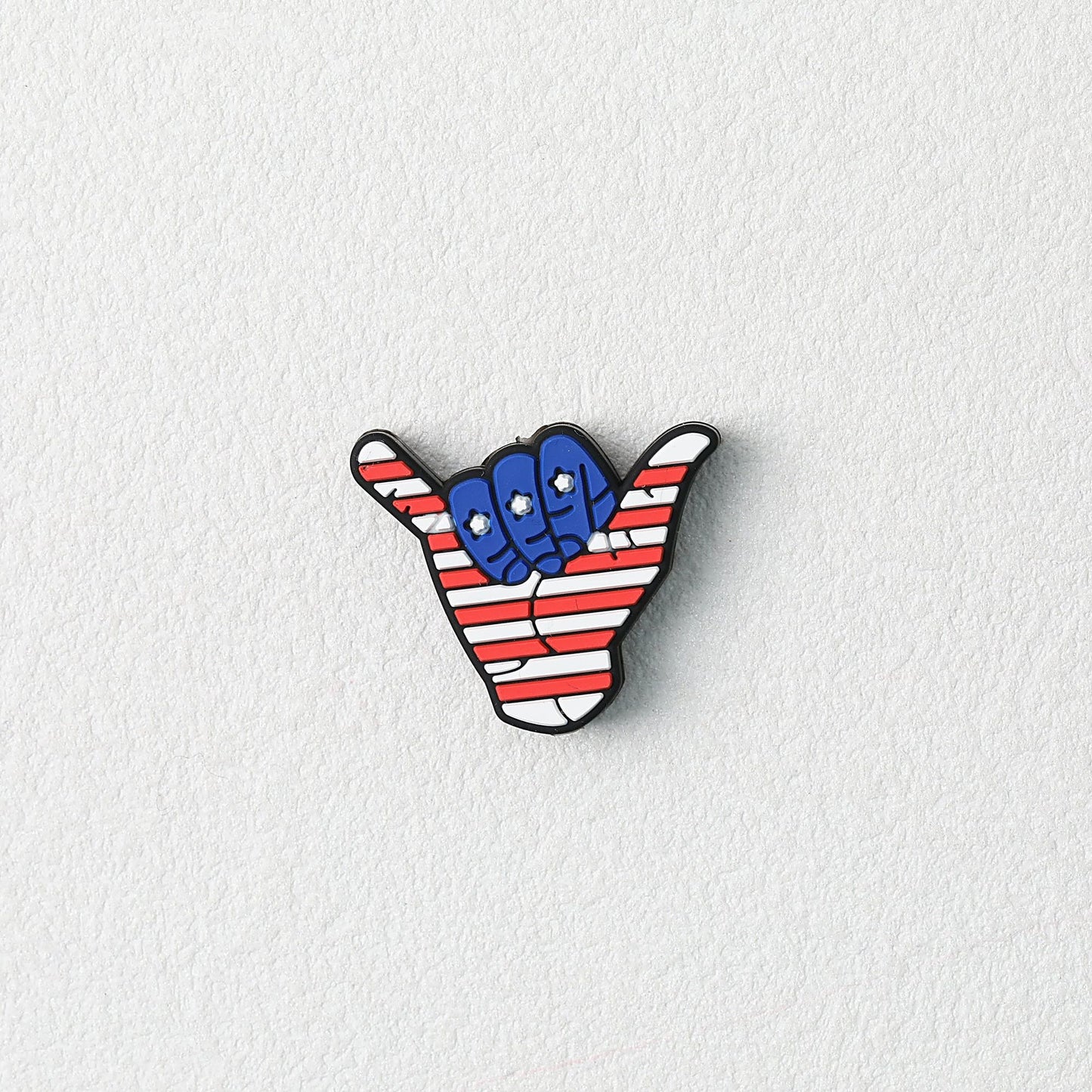 US Independence Day Hand Gesture Silicone Focal Beads 20pcs