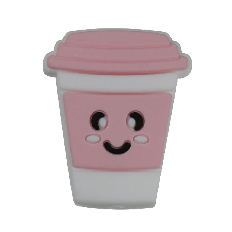 Silicone Focal Beads Smile Cup Smiling Face Coffee Cup 10pcs 7