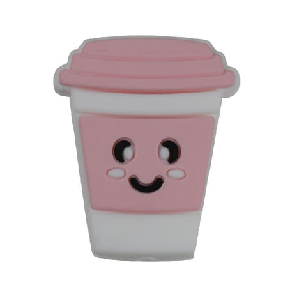 Silicone Focal Beads Smile Cup Smiling Face Coffee Cup 10pcs 7