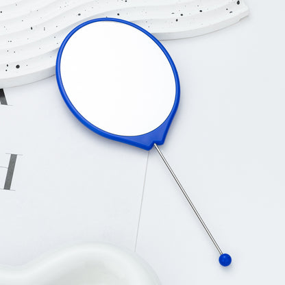Beadable Plastic Mirror Handheld Oval