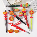 Silicone 3D Focal Beads Fast Food Chicken Nuggets French Fries Taco Pizza 20pcs 9