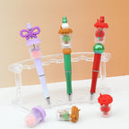 3D Shell Coconut Tree Glitter Bottle Silicone Focal Beads 10pcs