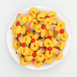 3D Colored Pencil Bow Silicone Focal Beads 20pcs 3