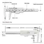 Dual Scale ABS Plastic Measuring Vernier Calipers 10cm 2pcs 3
