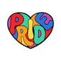 Silicone Focal Beads Rainbow Pride Bold Typography Hearts 20pcs 13