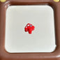 Colorful Double-Sided Enamel Polka Dot Mushroom Acrylic Beads 20mm 10pcs 4