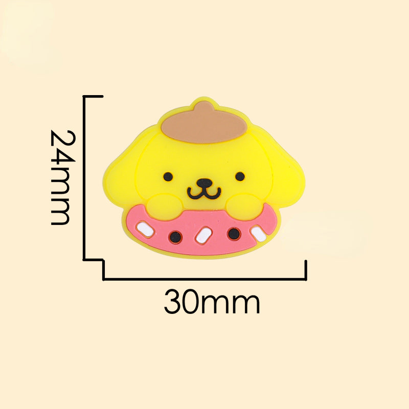 Silicone Focal Beads Pirate Kitty Kuromi Wearing Pirate Hat 20pcs 6