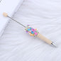 Beadable Pen with Heart Confetti and Rhinestone 11