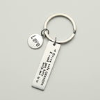 Stainless Steel Driving Safety Keychain Car Charm Engraved Drive Safe 3