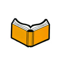Silicone Focal Beads Book Yellow Cover Open Pages 20pcs