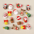 Silicone 3D Focal Beads Christmas Gingerbread Man Santa Claus Gift 20pcs 2