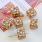 Cherry Bear Rabbit Square Acrylic Beads 14mm Playful Pattern 5pcs 8