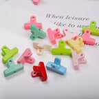 Painted Clip Acrylic Beads 20mm Baking Theme Colorful Glossy 100pcs