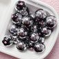 Hand-Painted Flower Heart Round Acrylic Beads 16mm 10pcs 4
