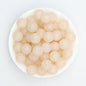 15mm Glitter Silicone Round Beads with 2.5mm Hole 50pcs - Glitter Yellow