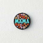 Floral Mother Silicone Focal Beads Round 20pcs