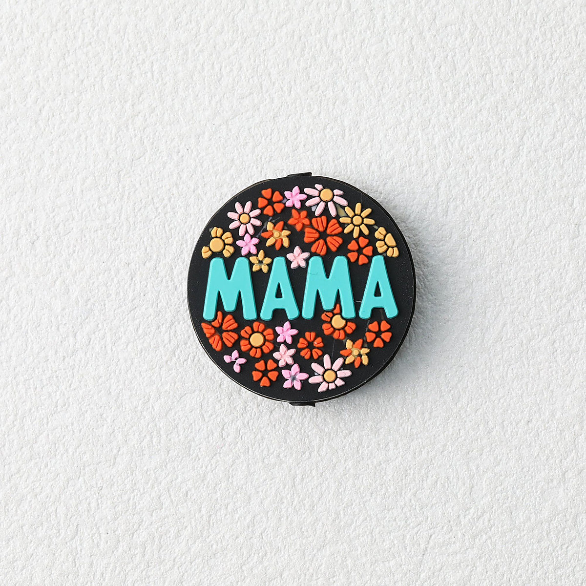 Floral Mother Silicone Focal Beads Round 20pcs