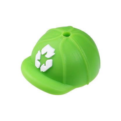 Silicone 3D Focal Beads Sanitation Red Cap Recycling Symbol 14