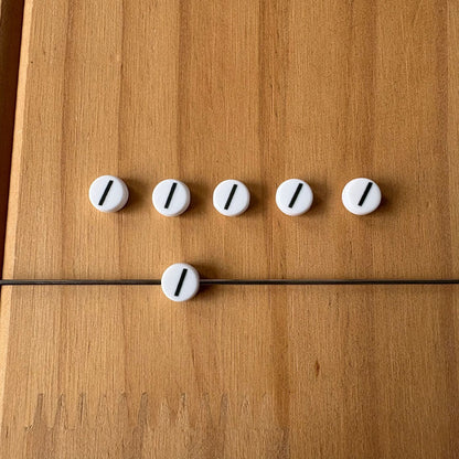 Special Character Flat Acrylic Beads 7mm 10pcs per Pack 21